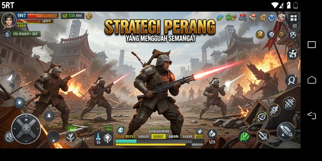 Screenshot 5RT menampilkan aksi strategi penuh mendebarkan.