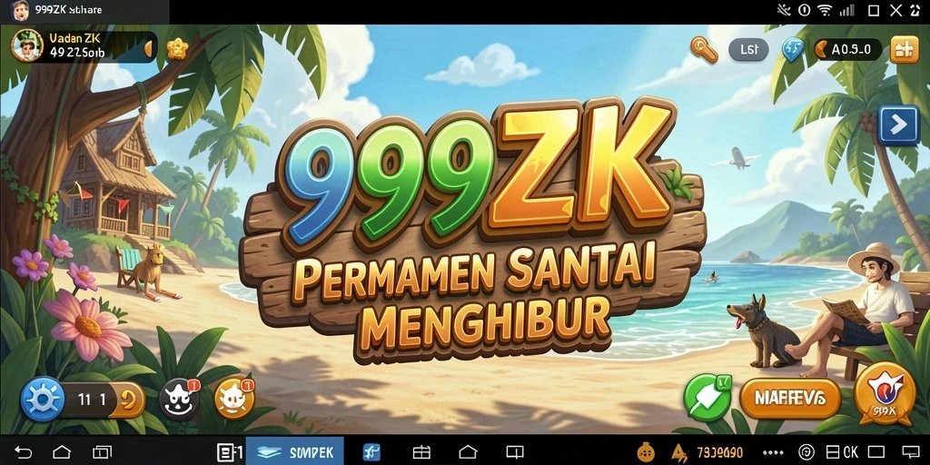 Tangkapan layar gameplay 999ZK yang penuh warna dan menyenangkan.
