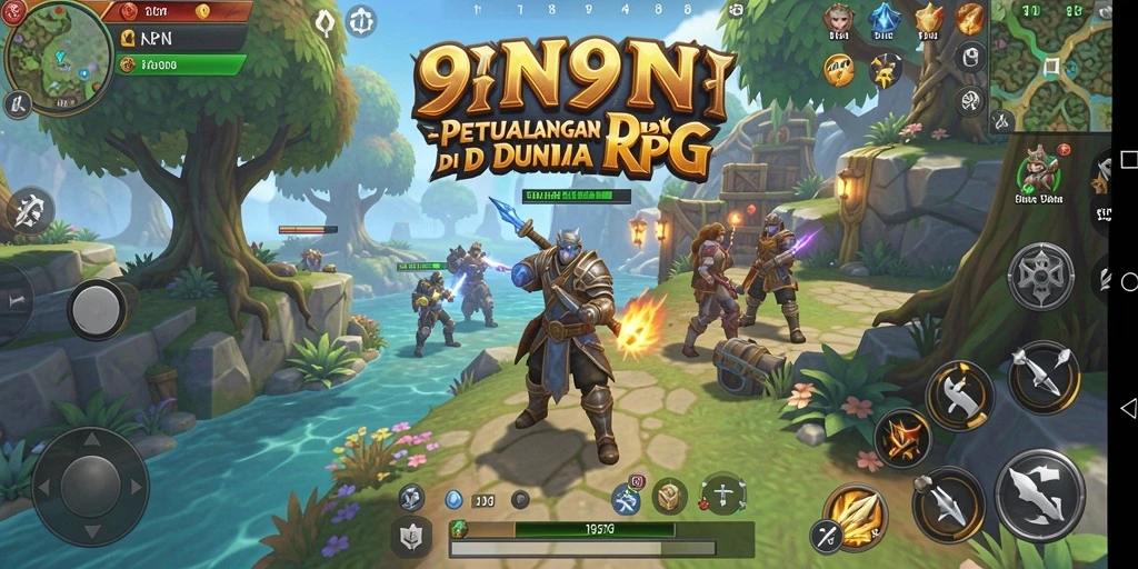 Tangkapan layar gameplay 9N9N menunjukkan aksi seru dan grafik yang menakjubkan.
