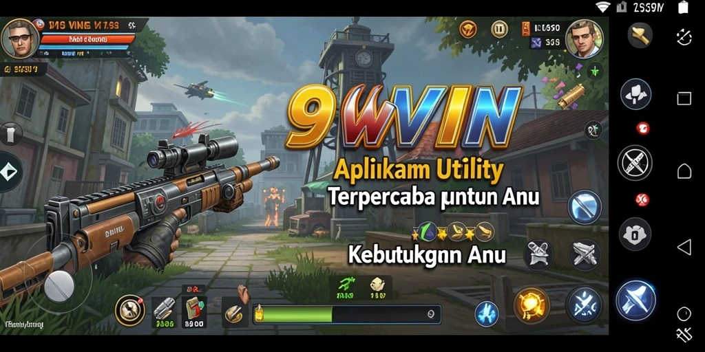 Tampilan antarmuka utama aplikasi 9WIN untuk kebutuhan Utility.
