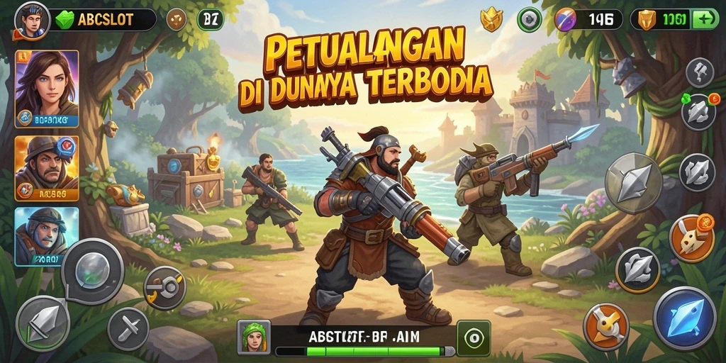 Tampilan mendebarkan dari gameplay Open World ABCSLOT.