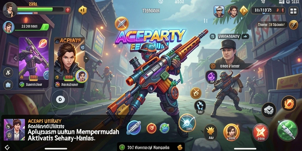 Tampilan aplikasi ACEPARTY yang memudahkan aktivitas sehari-hari.