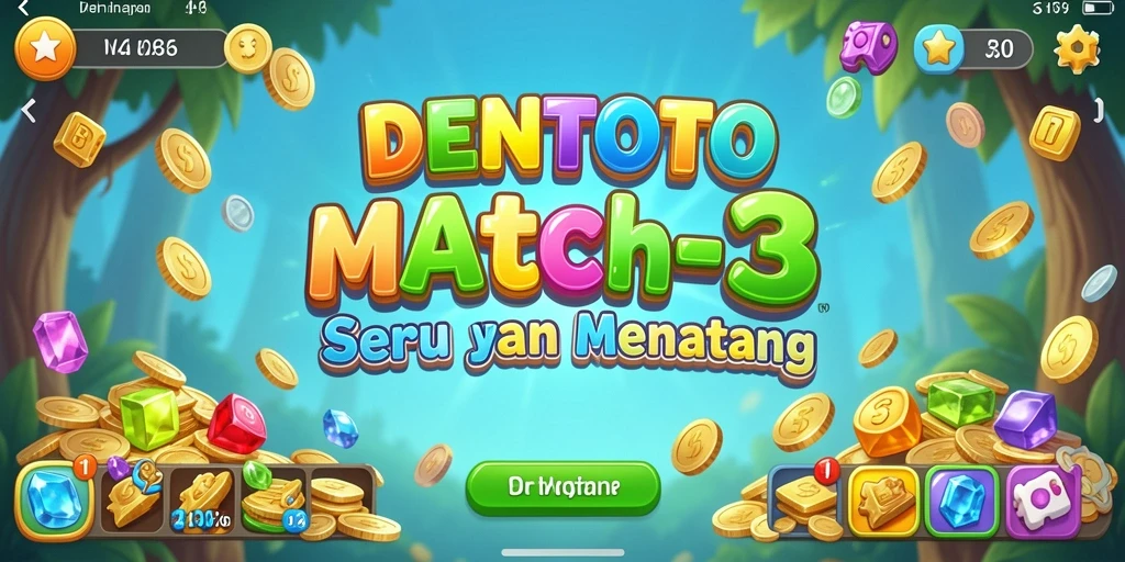 Gameplay DENTOTO yang penuh warna dan menantang.
