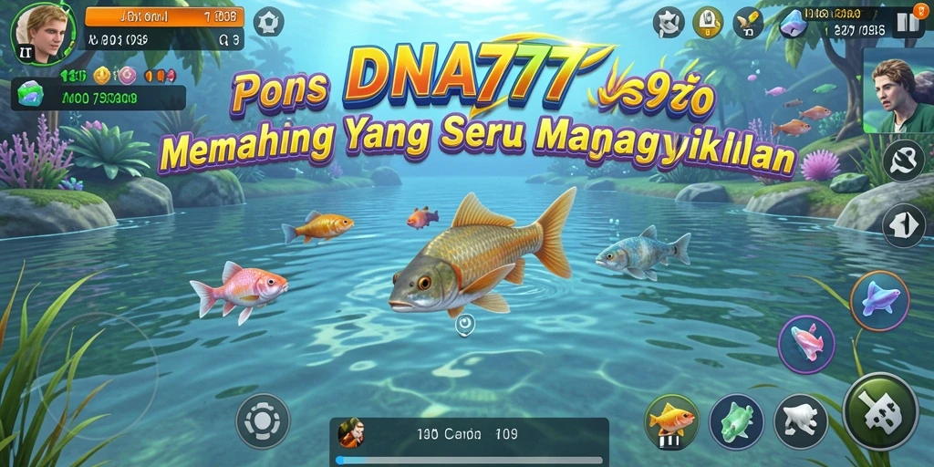 Tangkapan ikan besar dalam gameplay memancing DNA777.