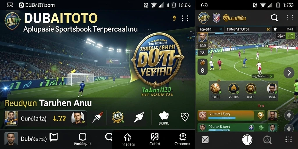 Screenshot DUBAITOTO menunjukkan tampilan antarmuka taruhan olahraga.