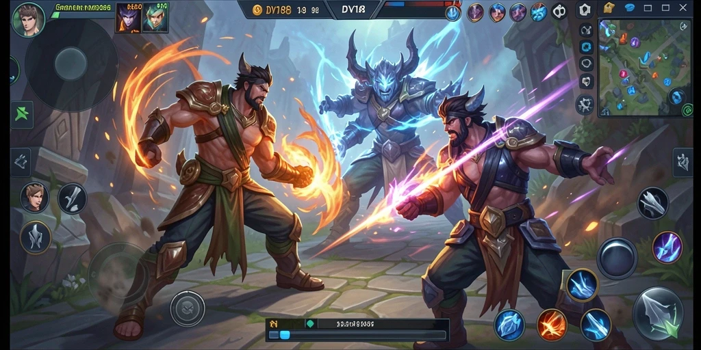 Tampilan gameplay seru dan strategis dalam DV188.