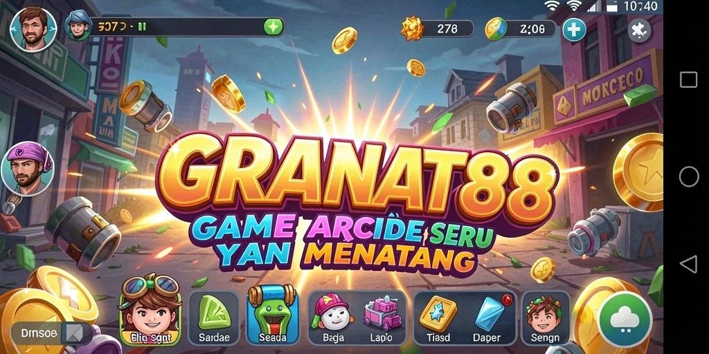 Tangkapan layar utama MENUNJUKKAN gameplay menarik GRANAT88 dengan aksi seru.