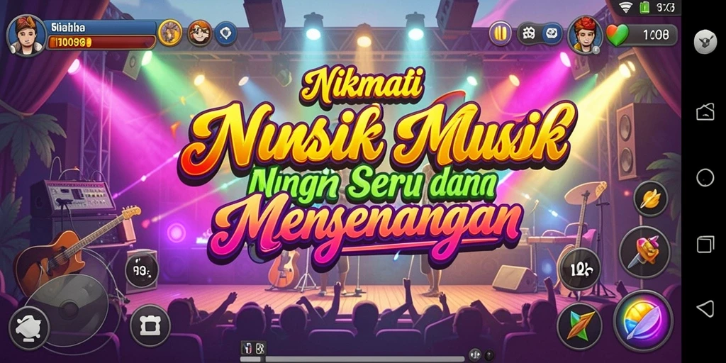 Tampilan gameplay seru dari ID098 dengan lagu-lagu favorit.