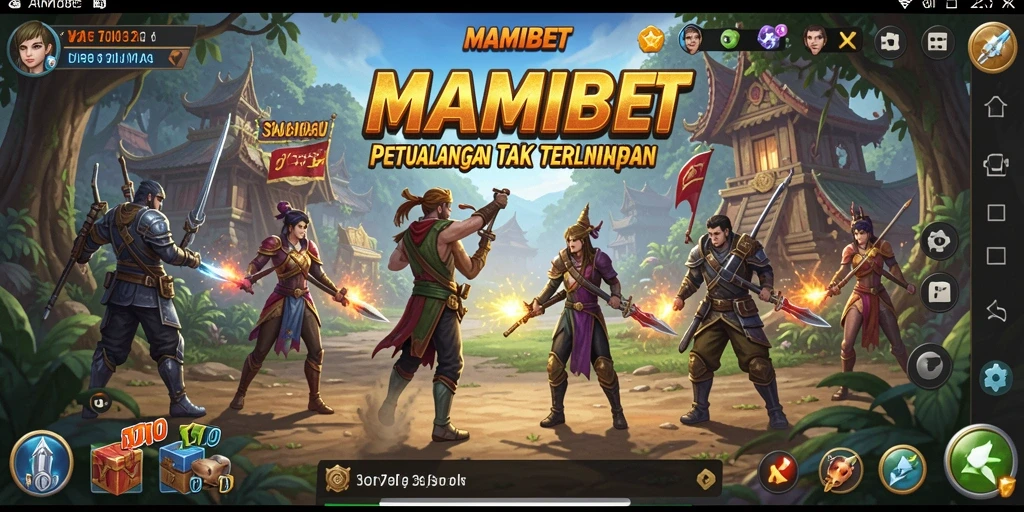 Tangkapan layar gameplay MAMIBET menunjukkan aksi petualangan mendebarkan.