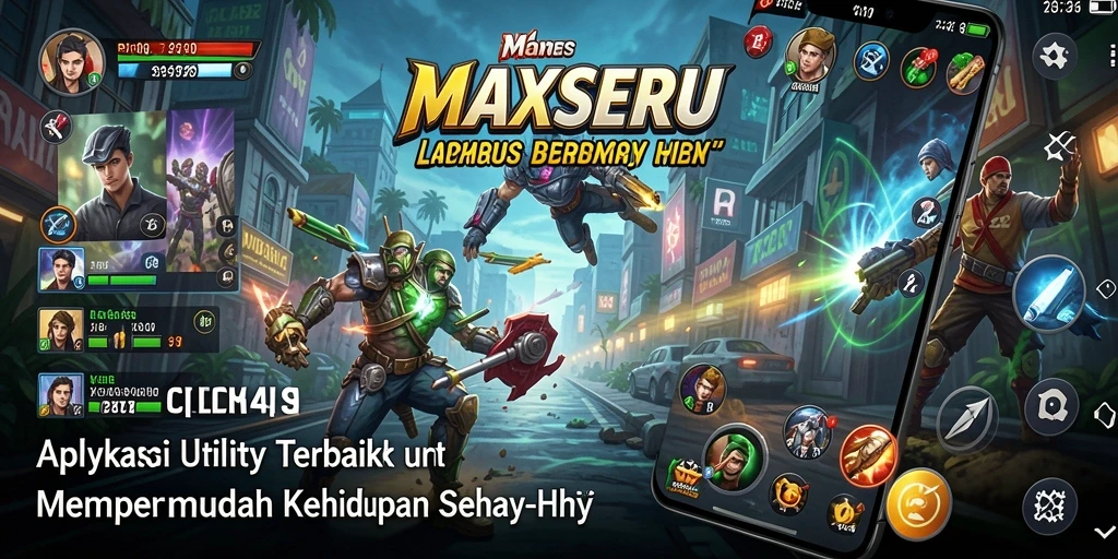 Tampilan aplikasi MAXSERU yang simple dan modern.