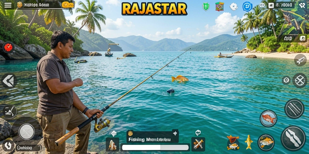 Tangkapan ikanku di RAJASTAR dengan suasana laut yang menawan.