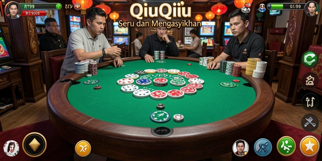 Tampilan gameplay QiuQiu yang mengasyikkan dan interaktif.