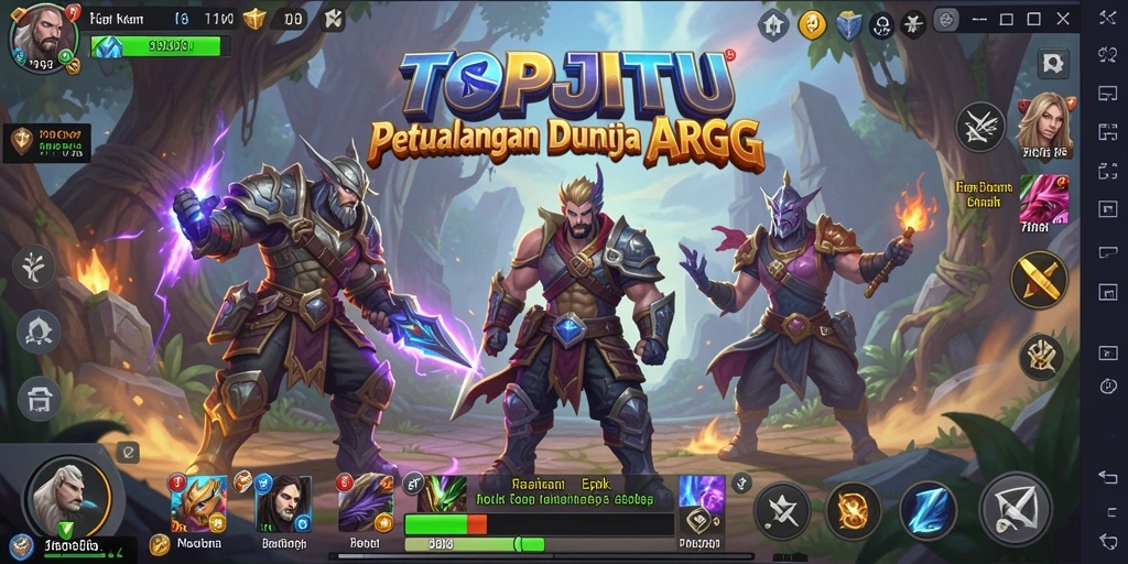 Screenshot gameplay ARPG di TOPJITU yang menampilkan aksi mendebarkan.