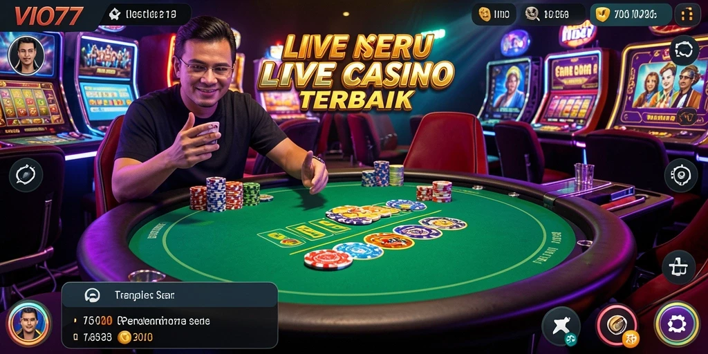 Tampilan utama gameplay VIO77 dalam pengalaman Live Casino.
