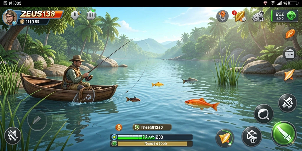 Gameplay seru ZEUS138 saat menangkap ikan di alam yang indah.